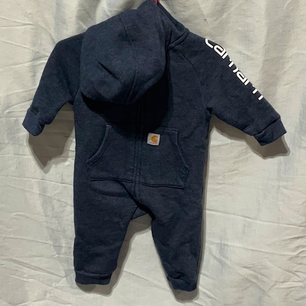 Infant carhartt  one piece zip up sweatsuit